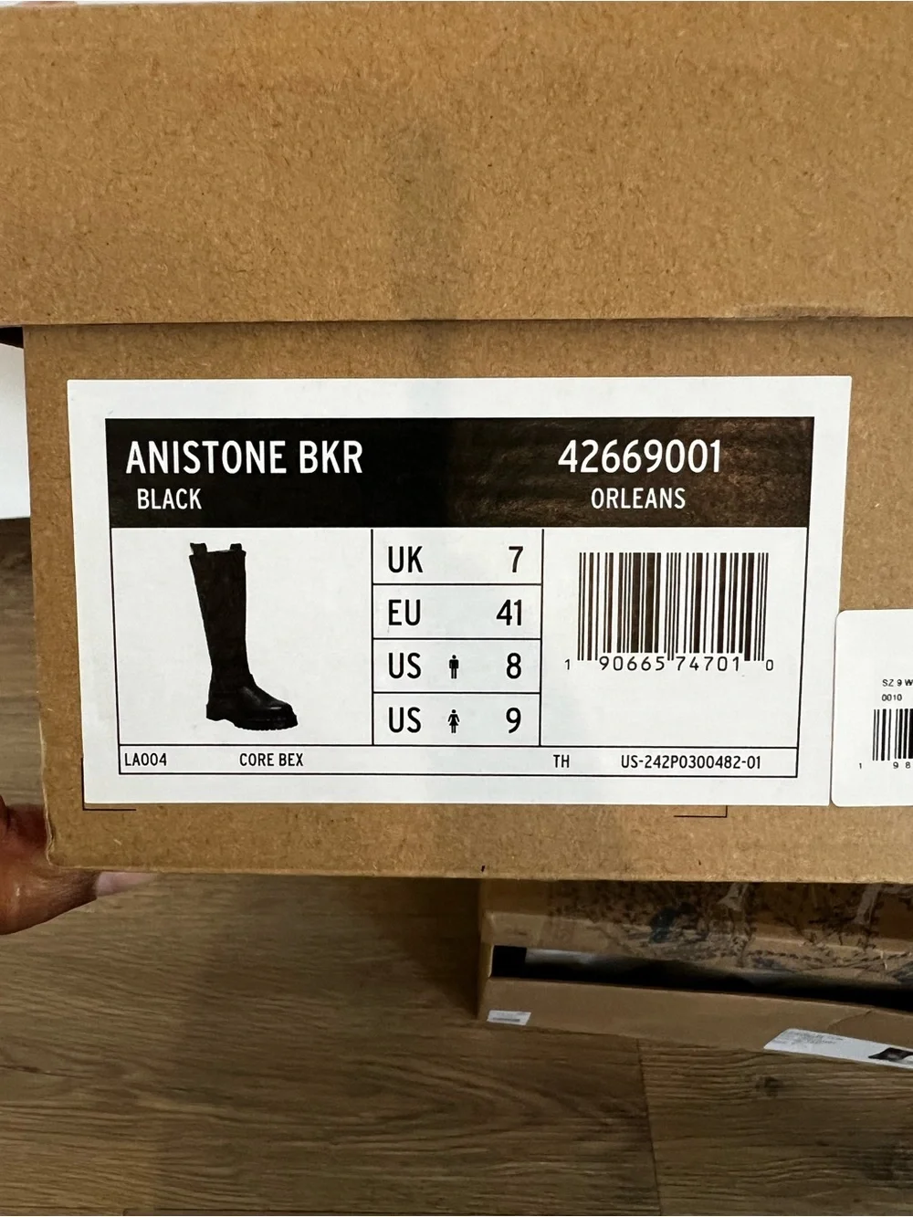 NIB Dr. Martens Aniston BKR  Black Knee-High Lug Sole Women's Boot